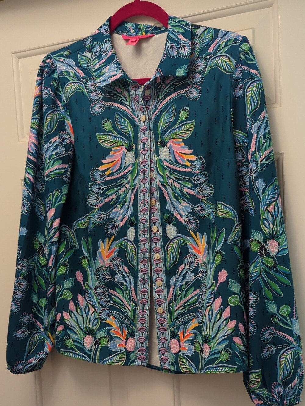 Lilly Pulitzer Button Up Top - Valencia Teal